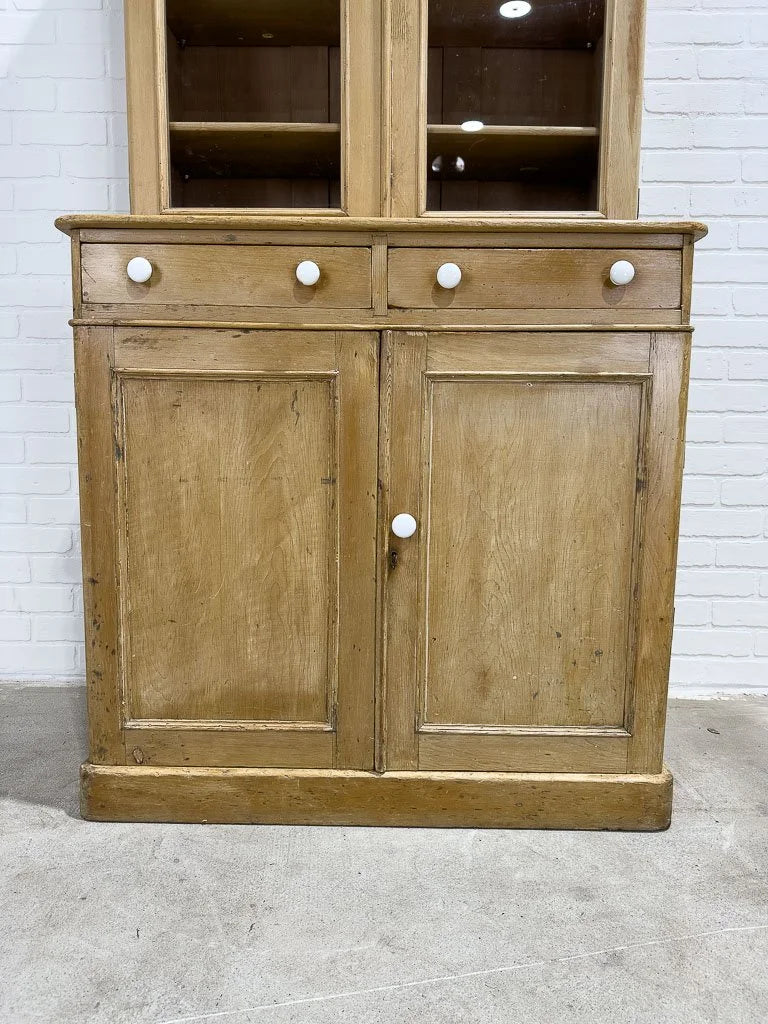 Small English antique kitchen hutch
