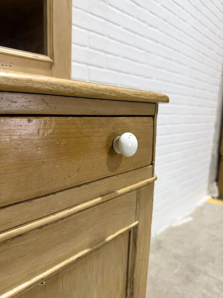 Small English antique kitchen hutch