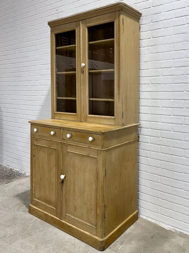 Small English antique kitchen hutch