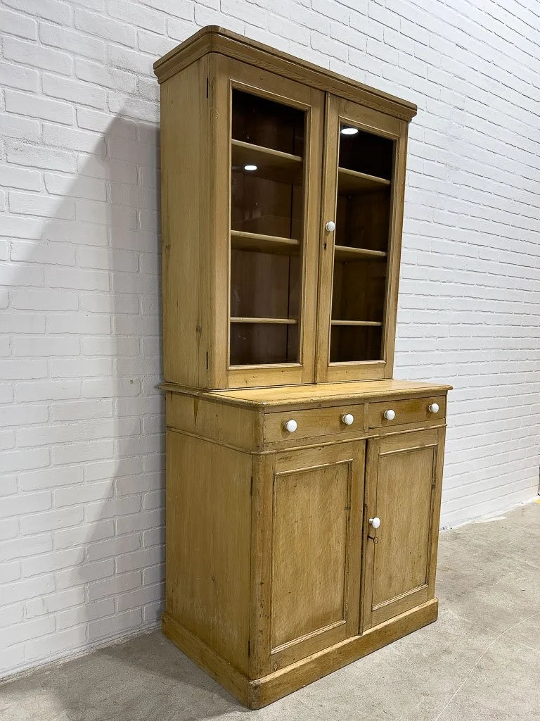 Small English antique kitchen hutch