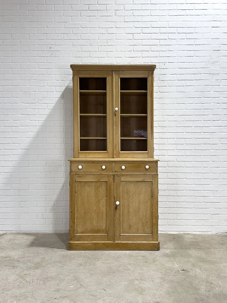 Small English antique kitchen hutch