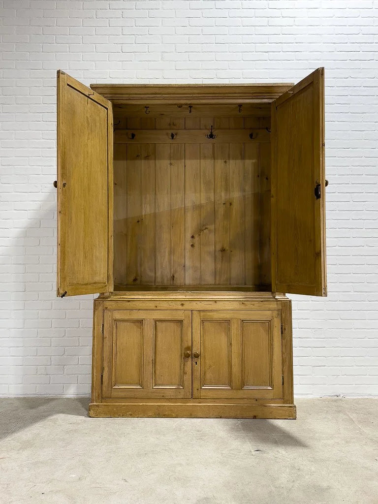 Incredible Victorian pine armoire