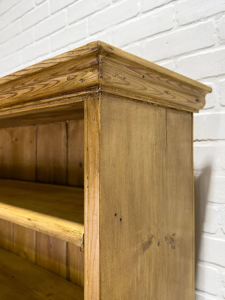 Antique English pine hutch with adjustable shelves