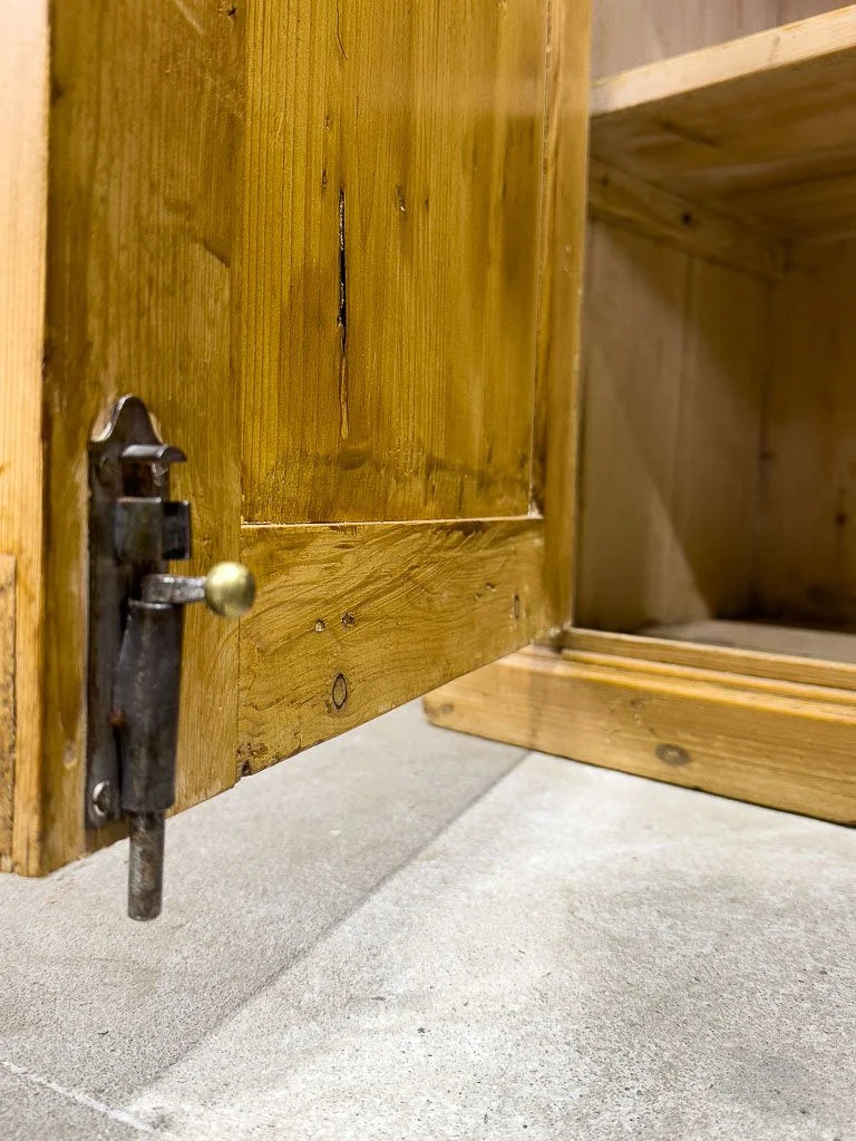 Antique English pine hutch with adjustable shelves