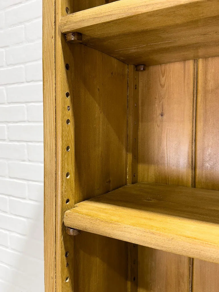 Antique English pine hutch with adjustable shelves