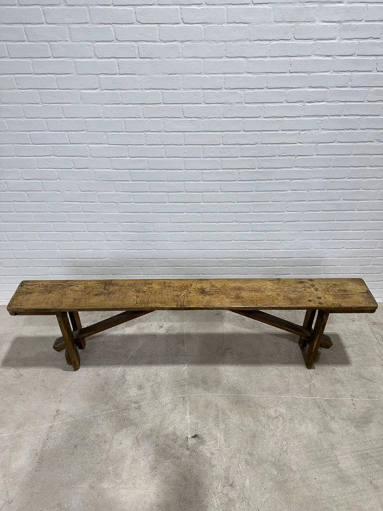 Antique folding wooden bench