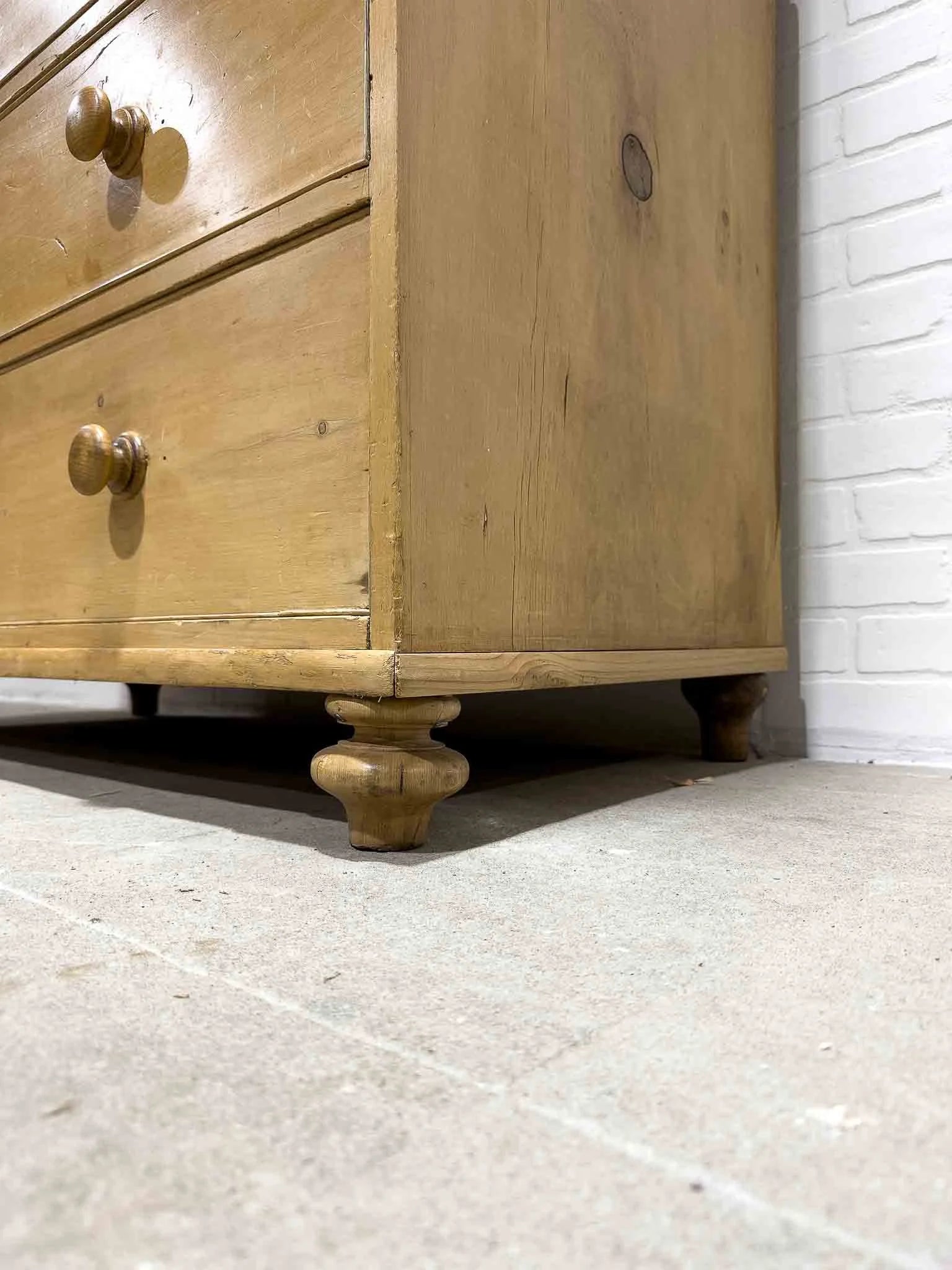 Victorian pine linen press