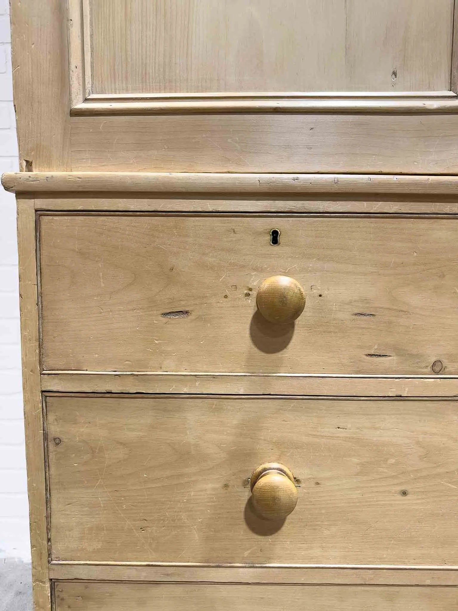 Victorian pine linen press