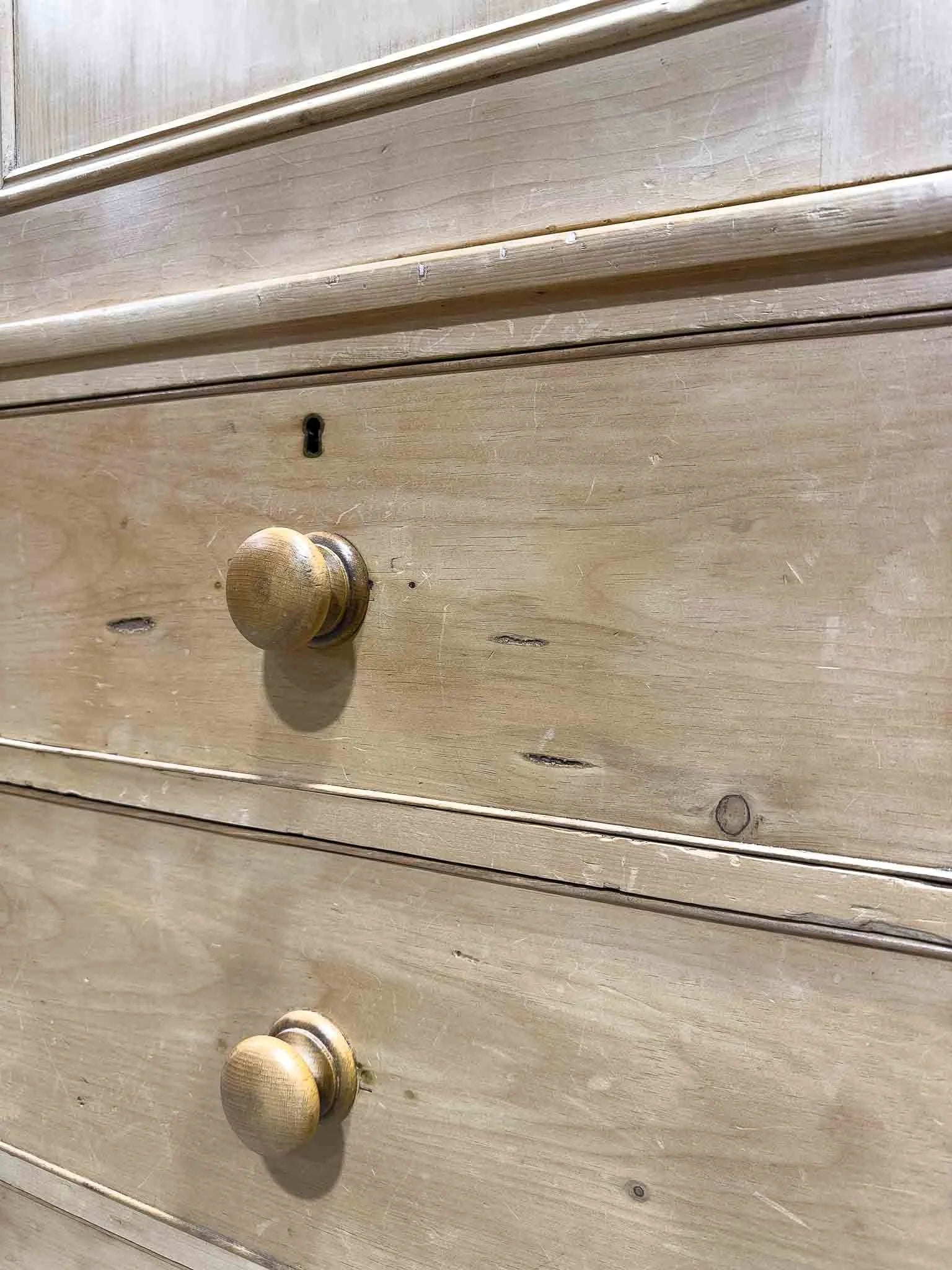 Victorian pine linen press