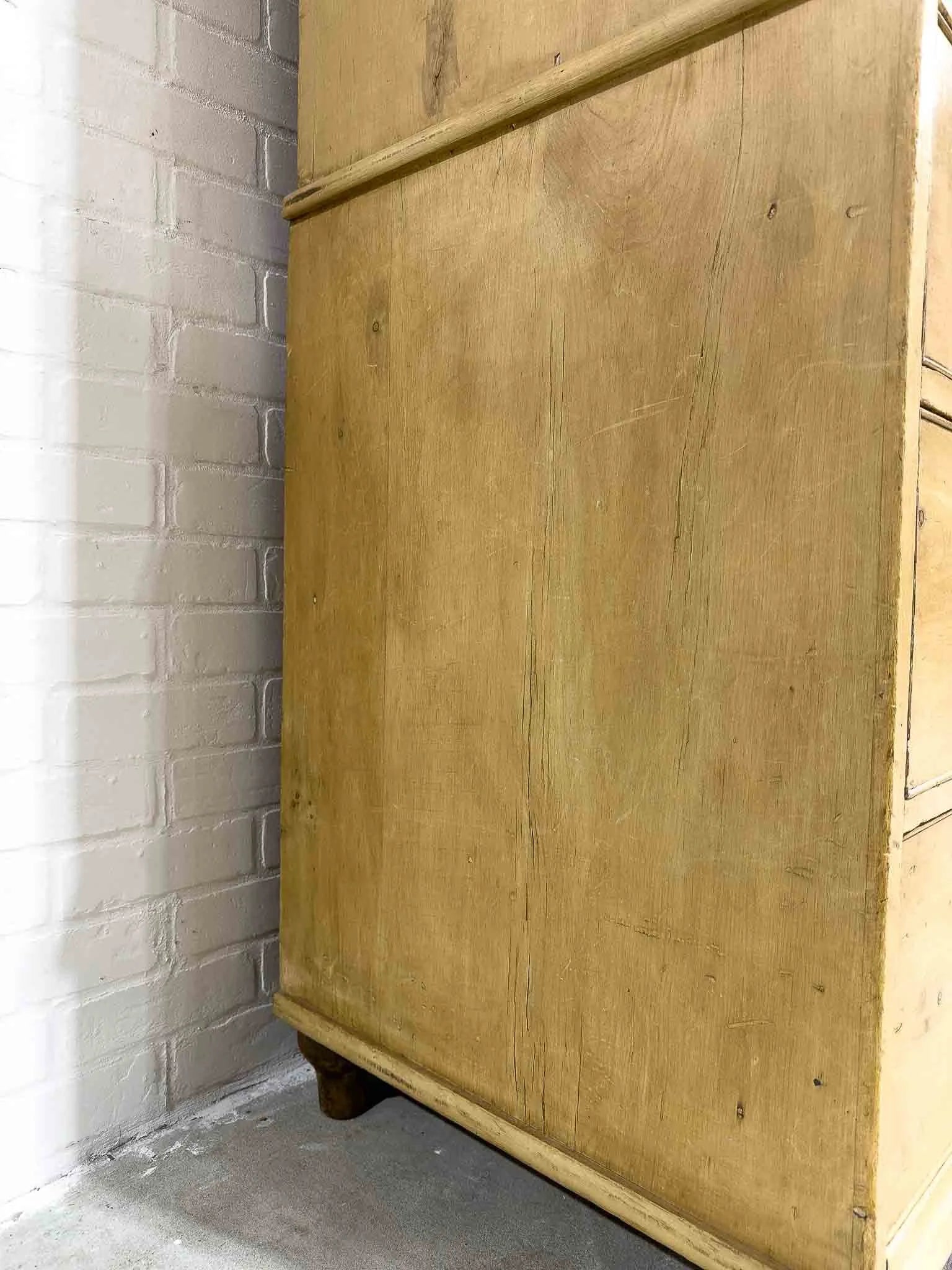Victorian pine linen press