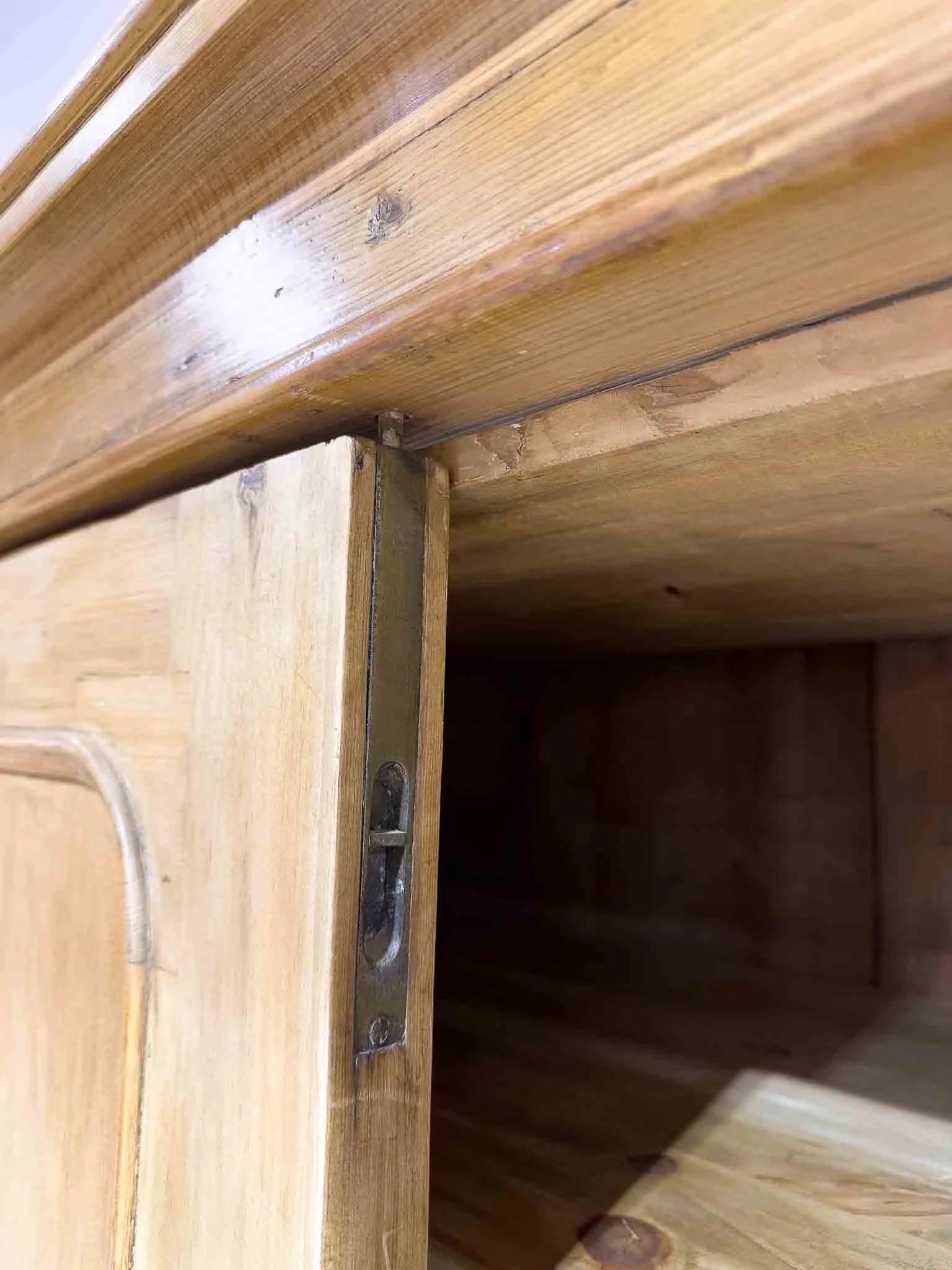 Antique pine linen press