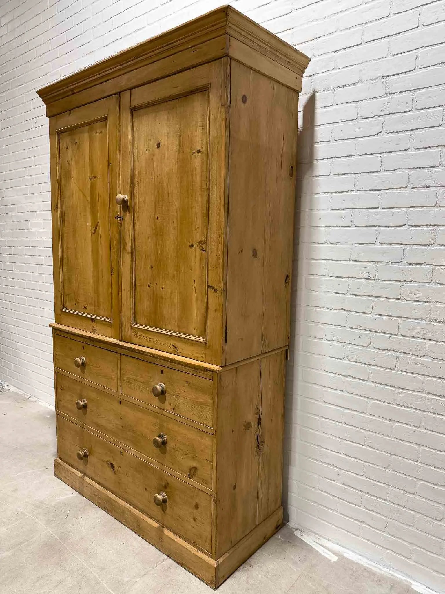 Antique English linen press