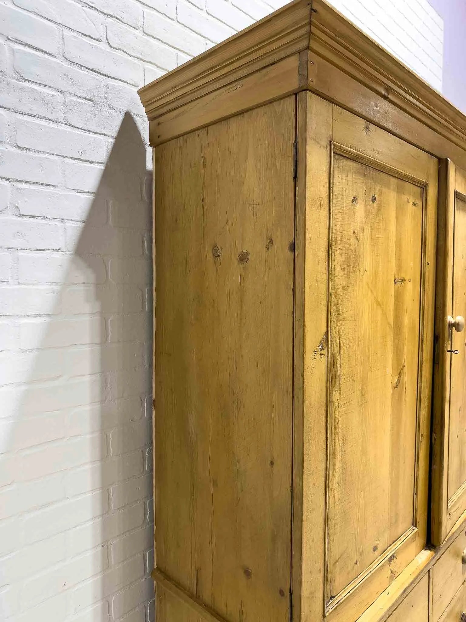 Antique English linen press