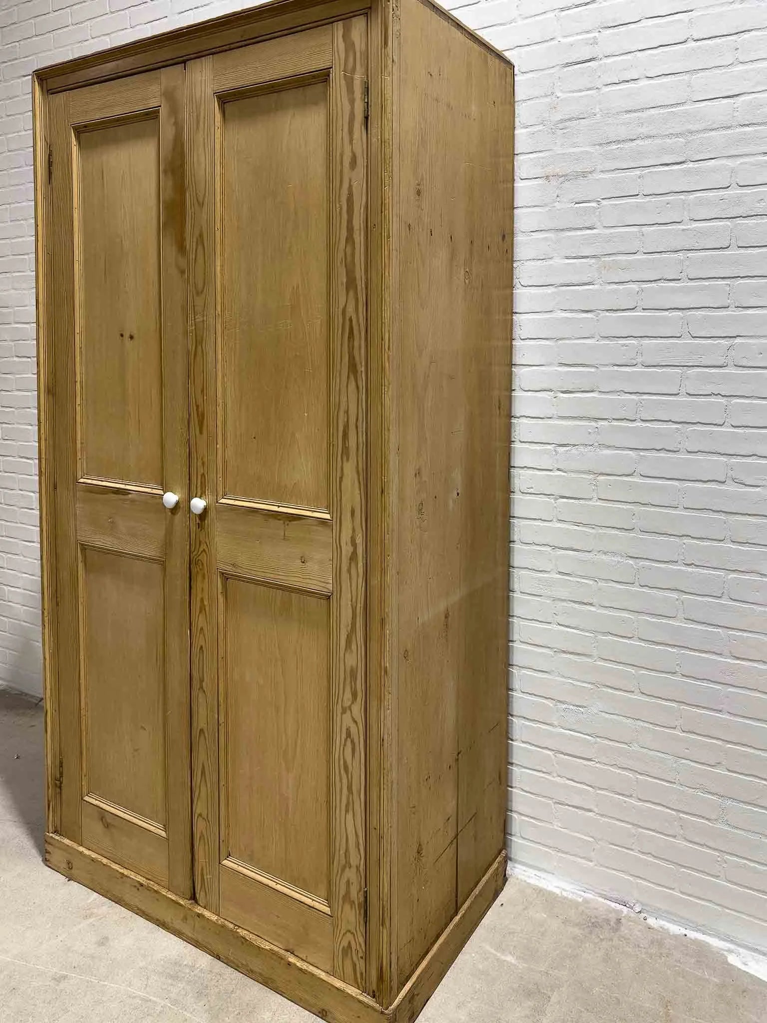 Tall English antique wardrobe