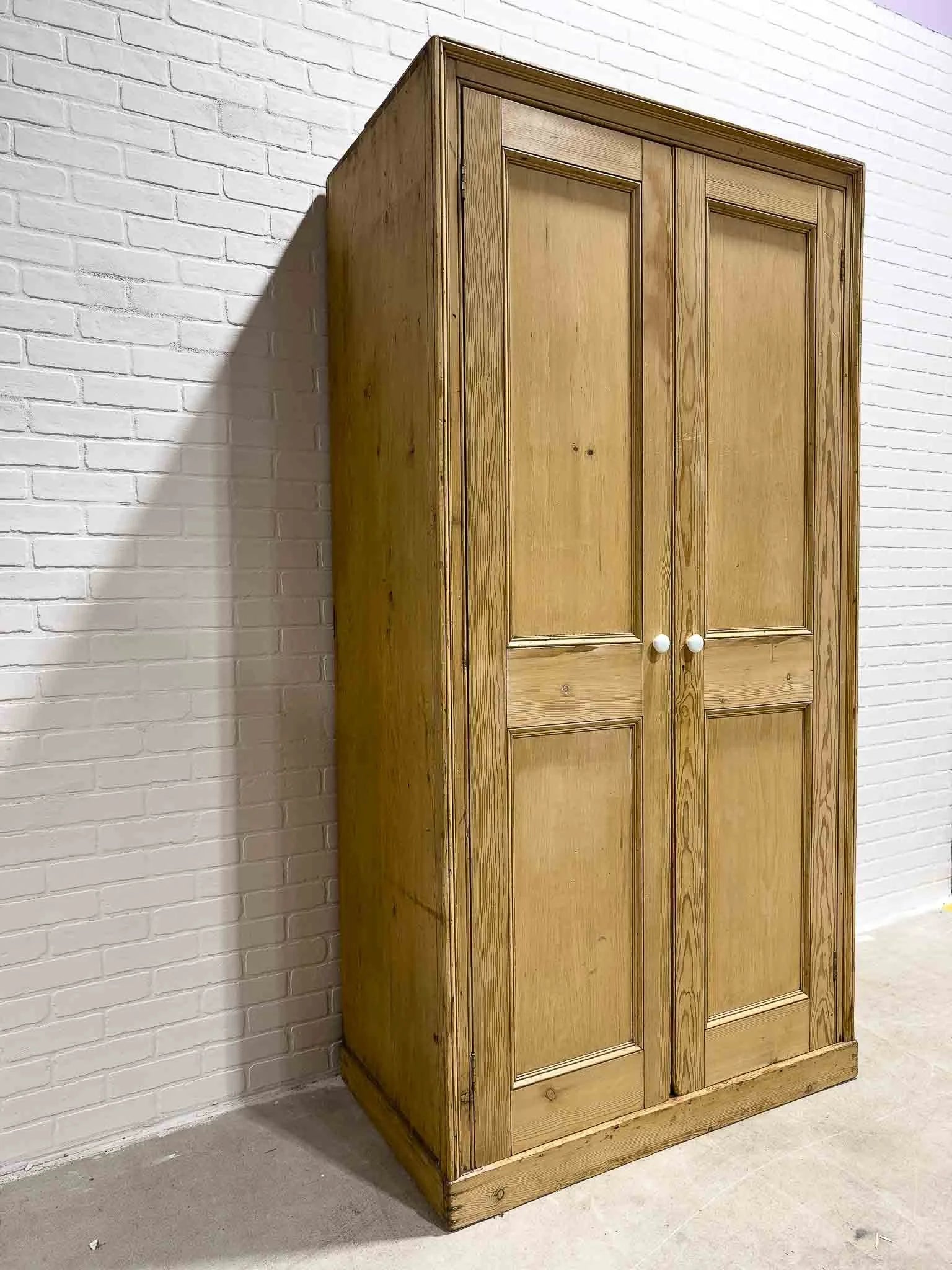 Tall English antique wardrobe