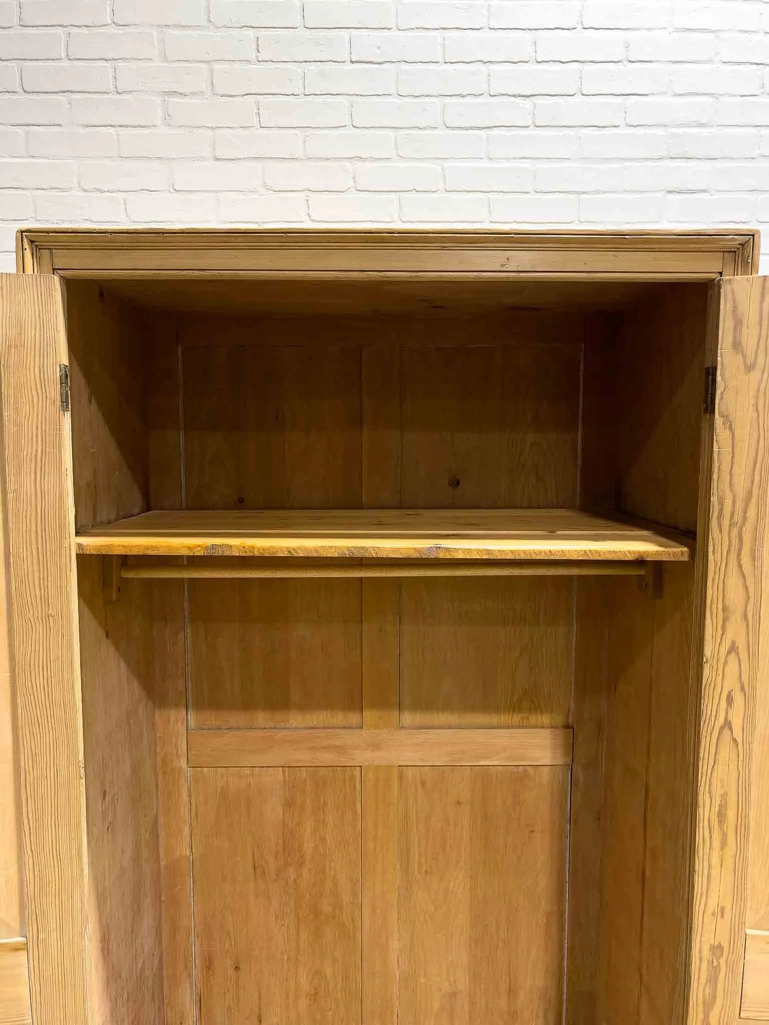 Tall English antique wardrobe