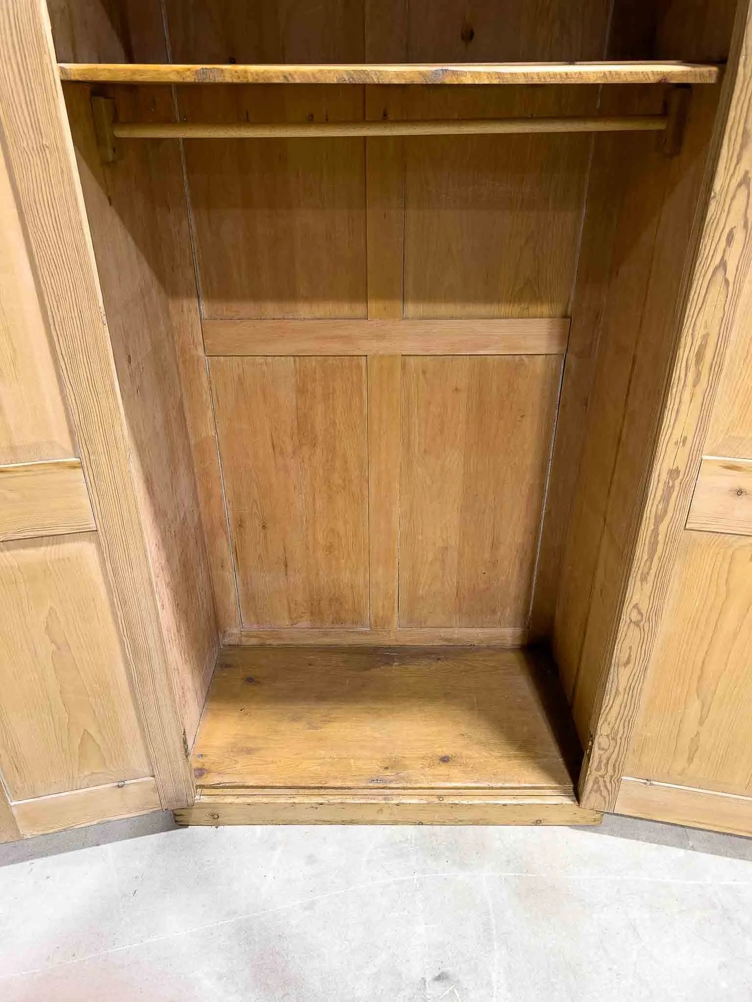 Tall English antique wardrobe