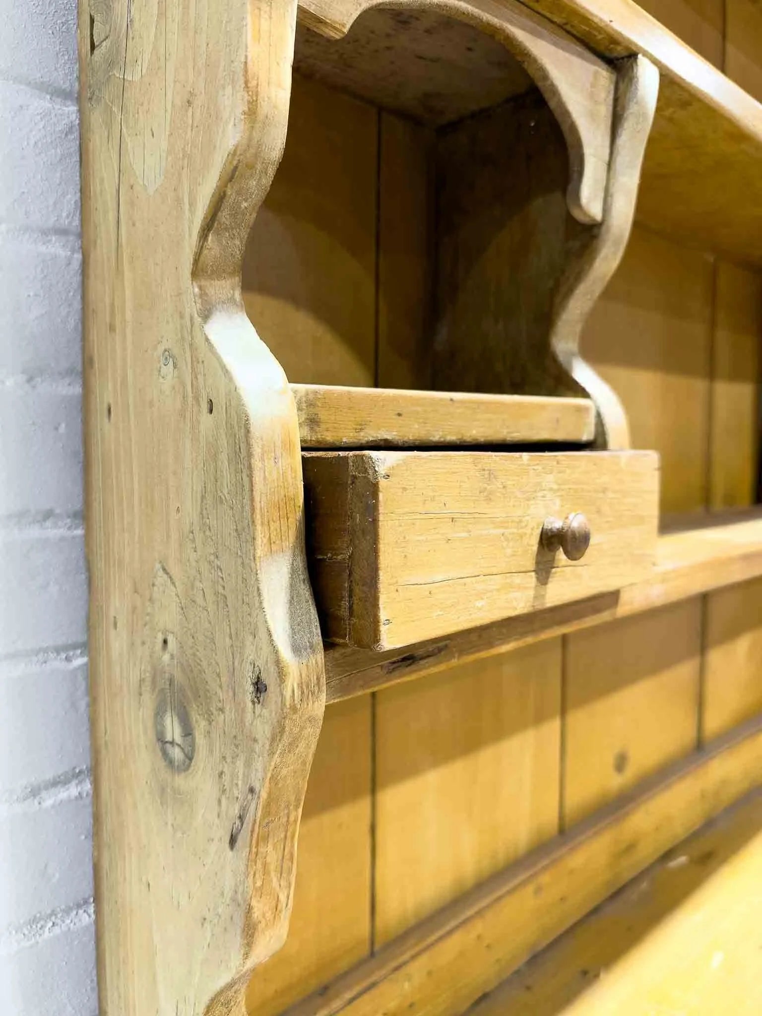 Narrow pine kitchen dresser
