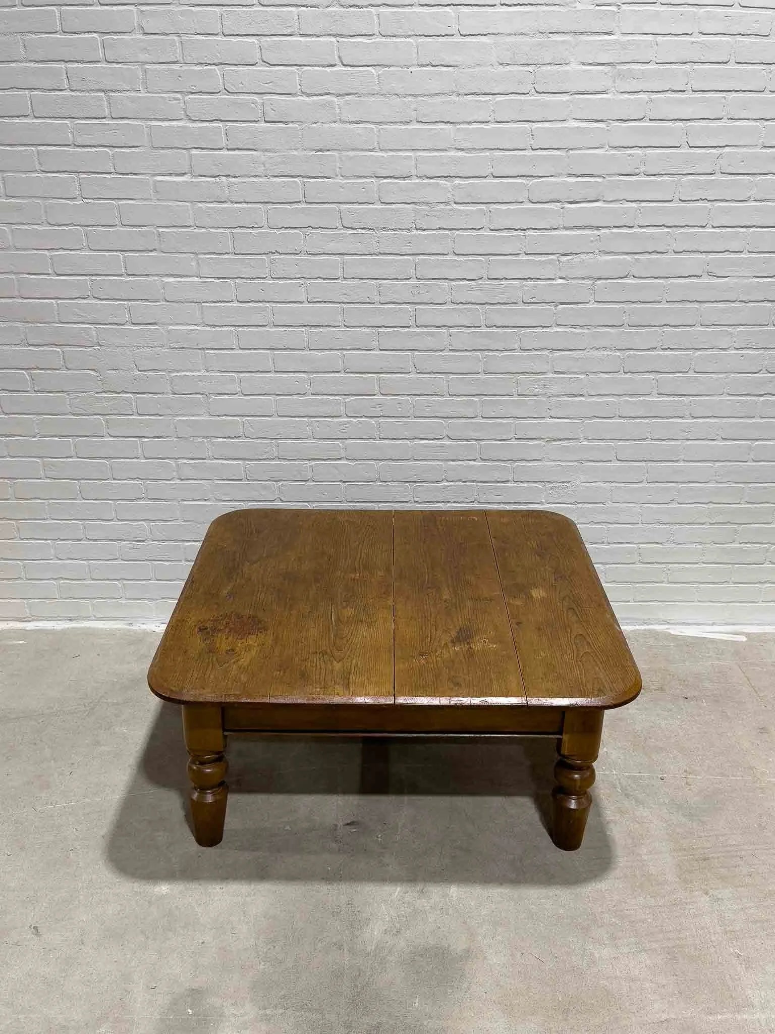 Antique English pine coffee table