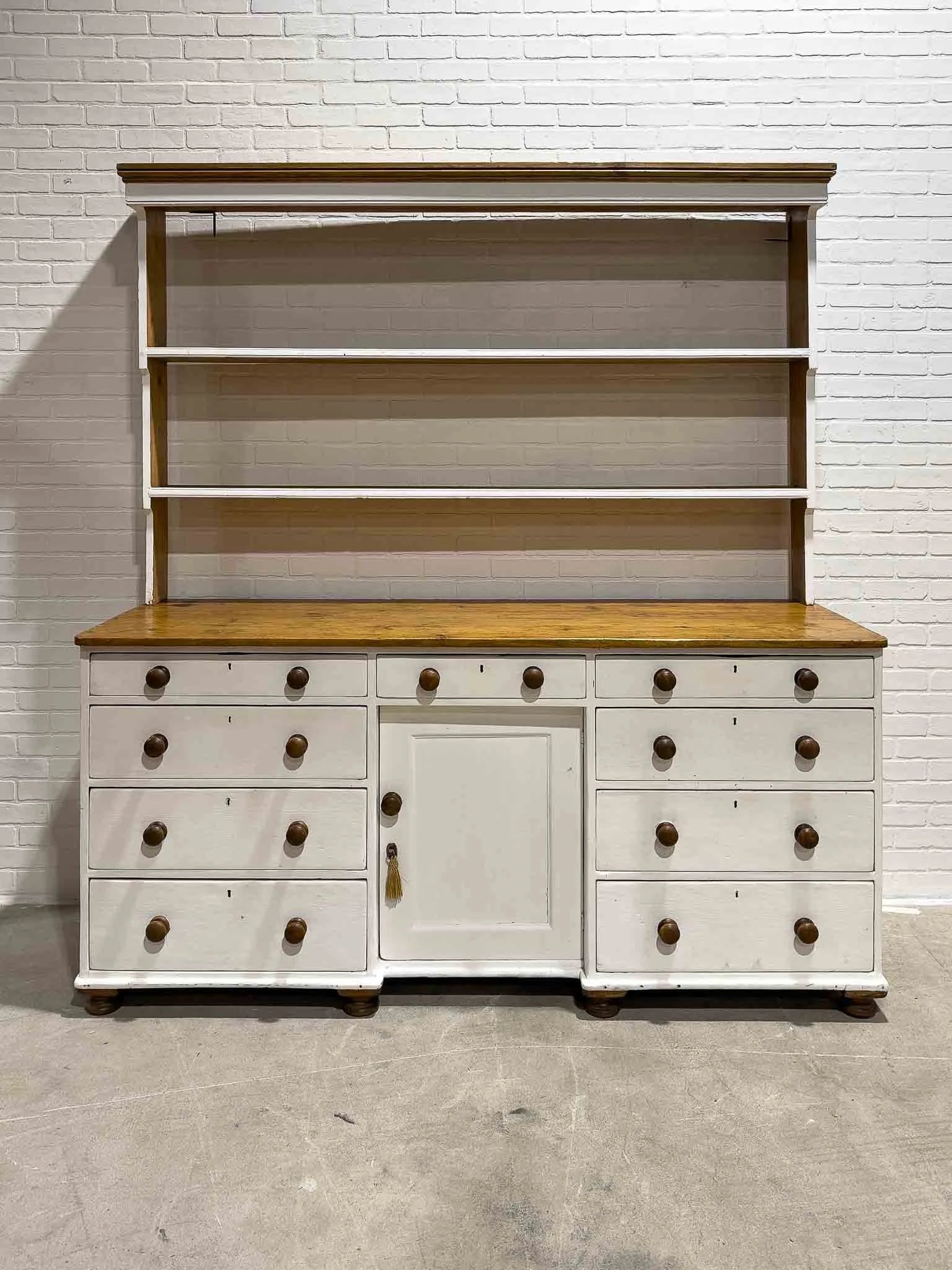 Painted English kitchen dresser