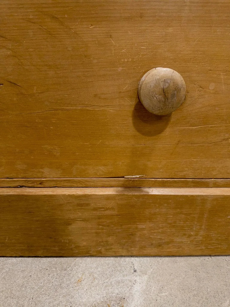 Victorian pine wardrobe with a drawer