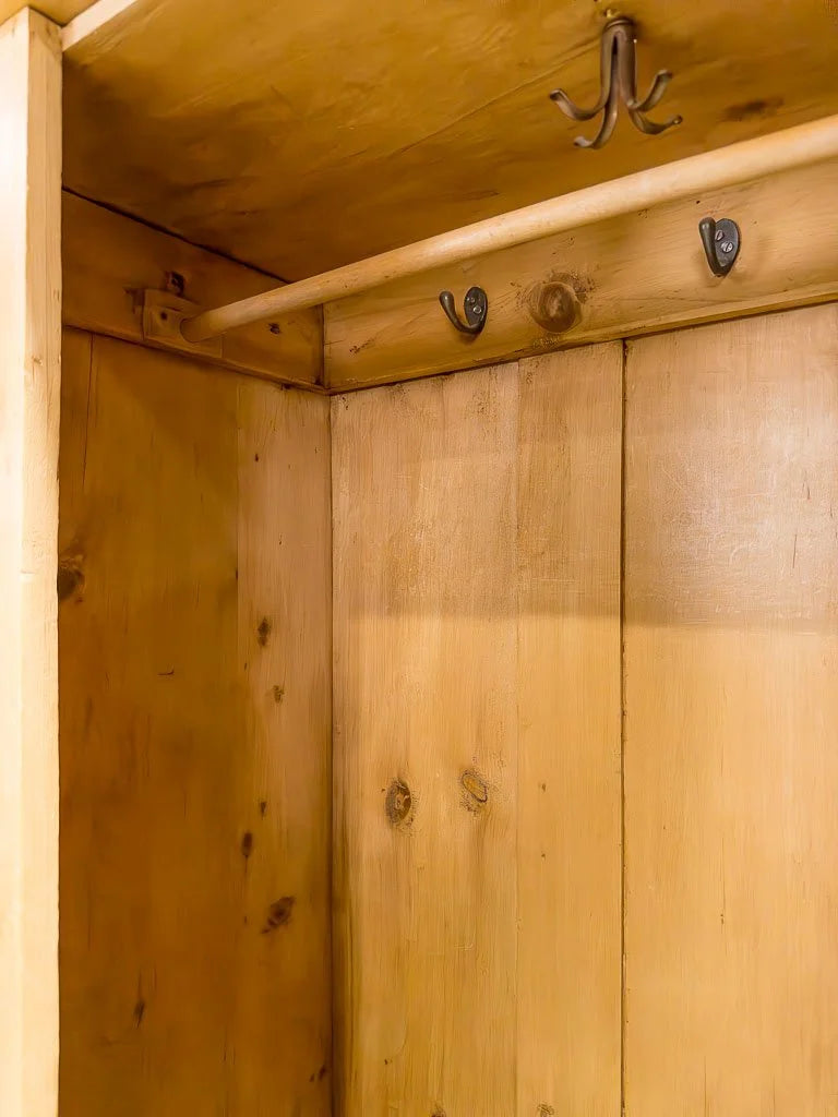 Victorian pine wardrobe with a drawer