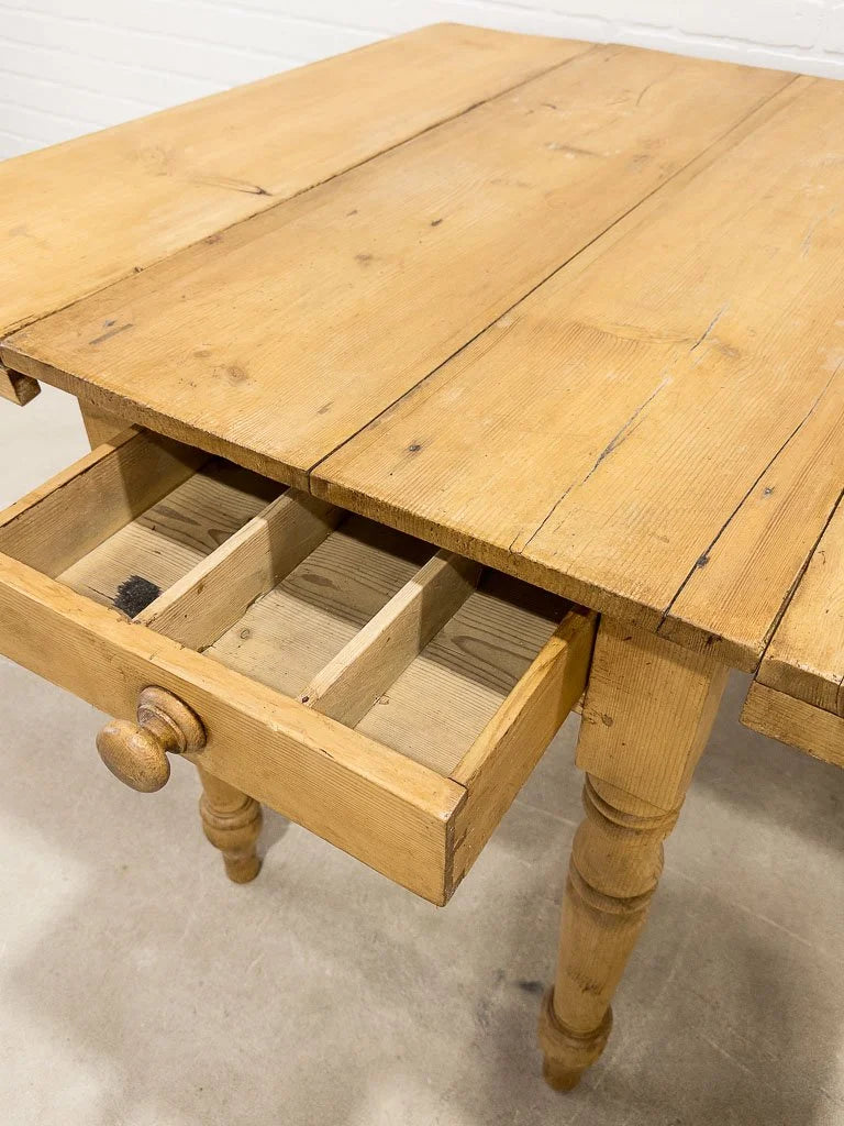 English pine drop leaf table