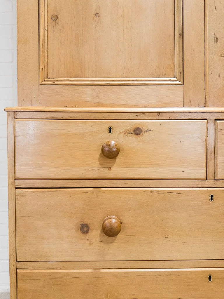 Classic antique English linen press