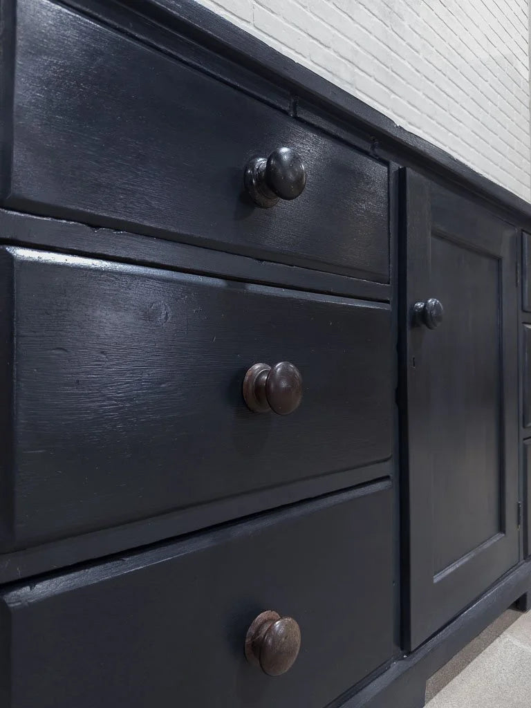 Classic English sideboard painted black
