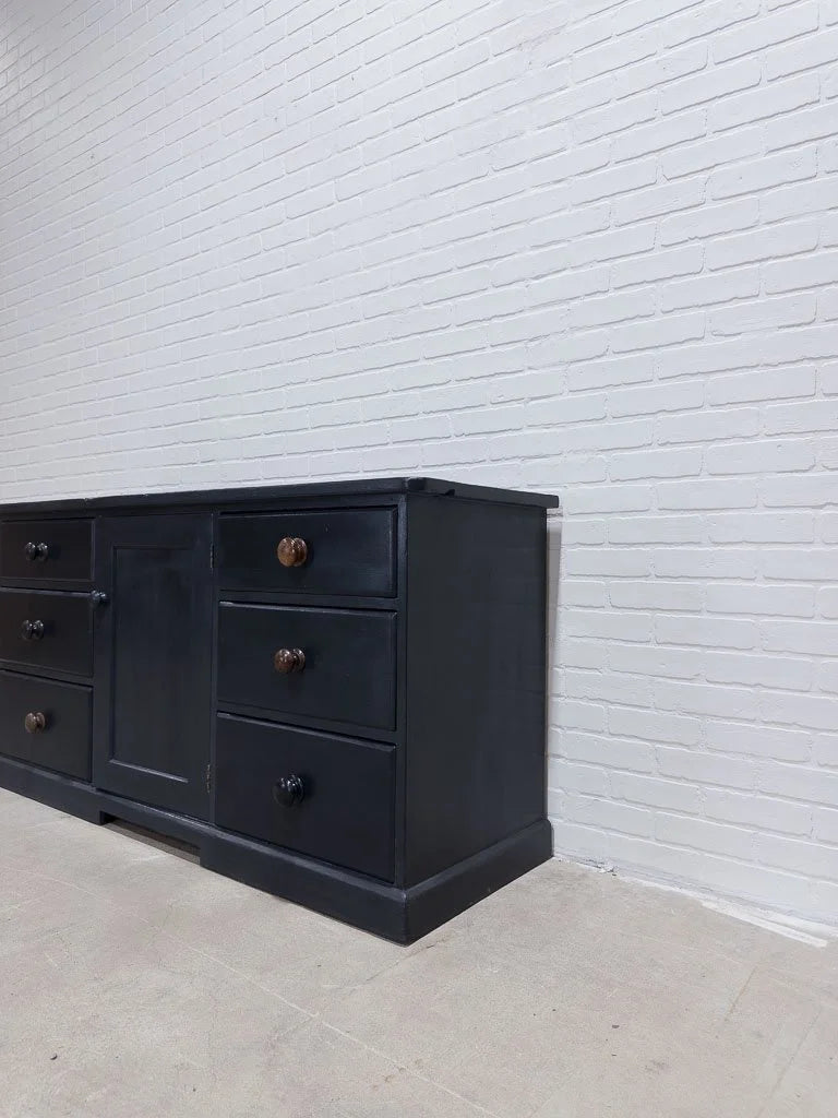 Classic English sideboard painted black
