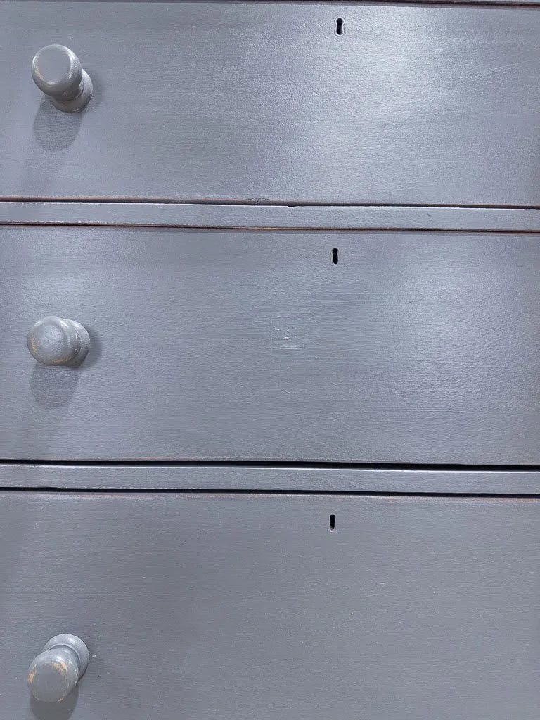 Antique English drawers in blue