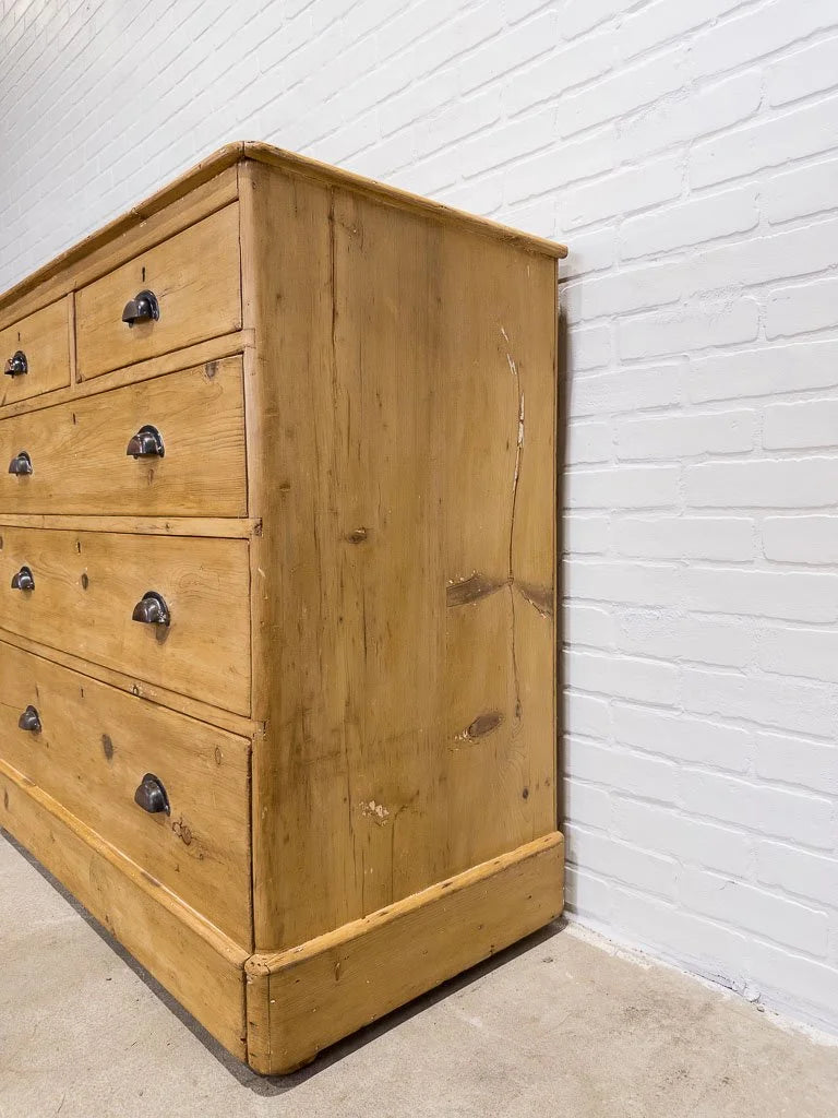 Victorian pine drawers with pull handles