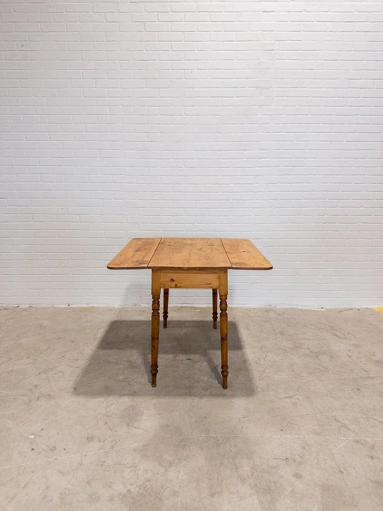 Small English pine drop leaf table