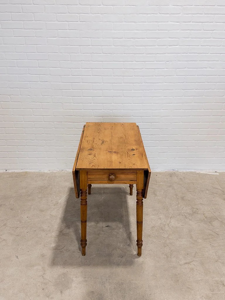 Small English pine drop leaf table