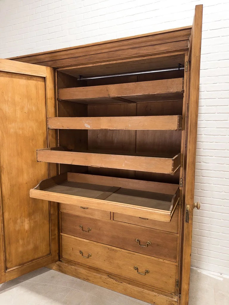 Incredible arched triple antique wardrobe with fitted interior