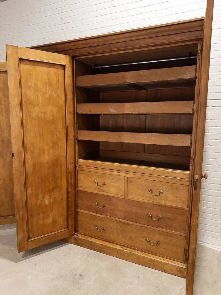 Incredible arched triple antique wardrobe with fitted interior