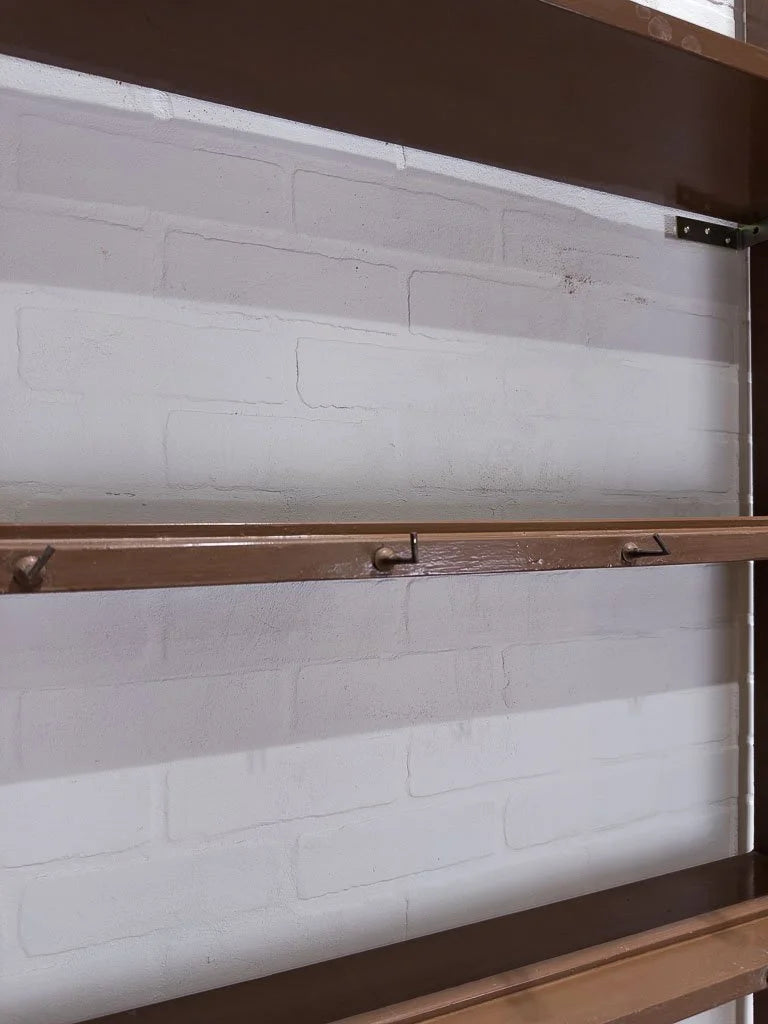 Monumental English kitchen dresser in original paint