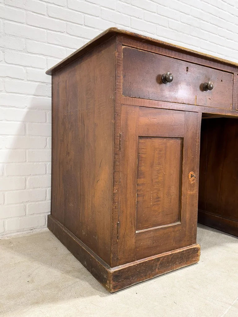 Gorgeous antique English desk with a scumble finish