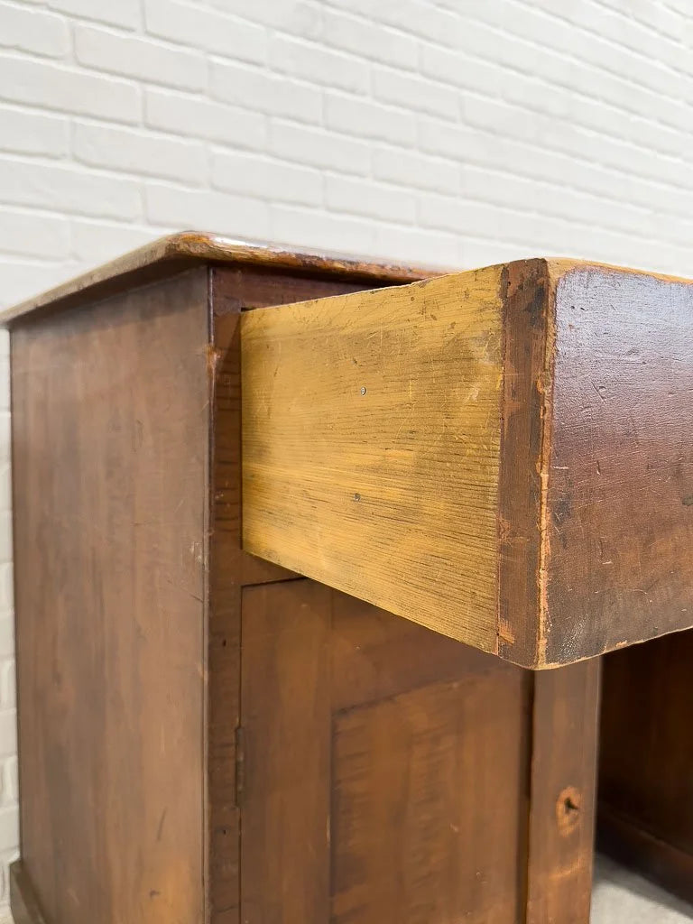 Gorgeous antique English desk with a scumble finish