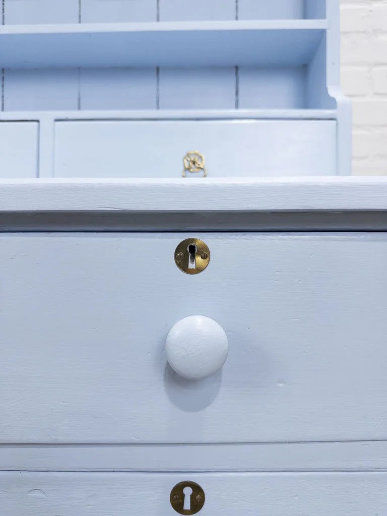 Antique kitchen dresser in blue