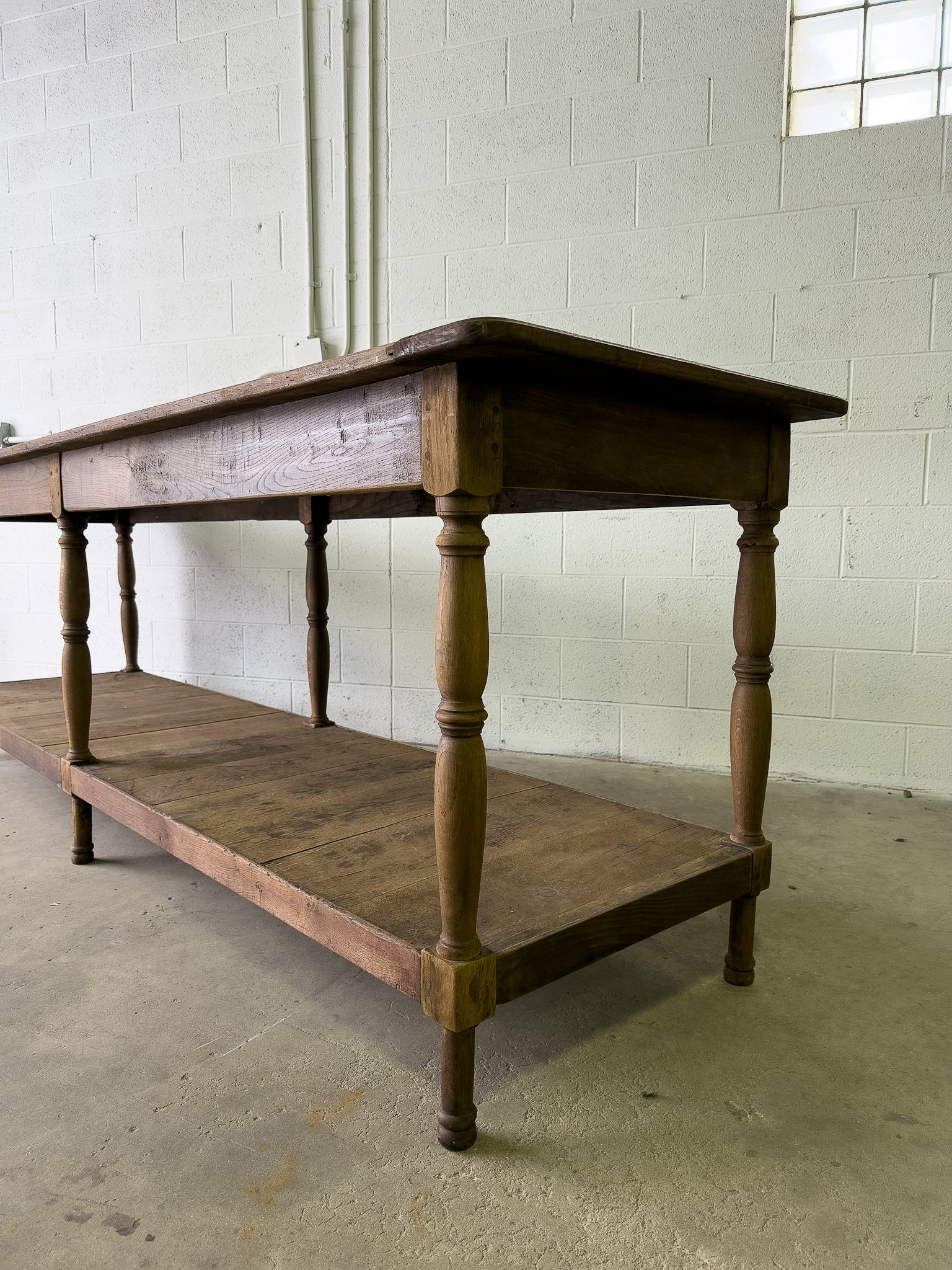 Large antique French drapers table