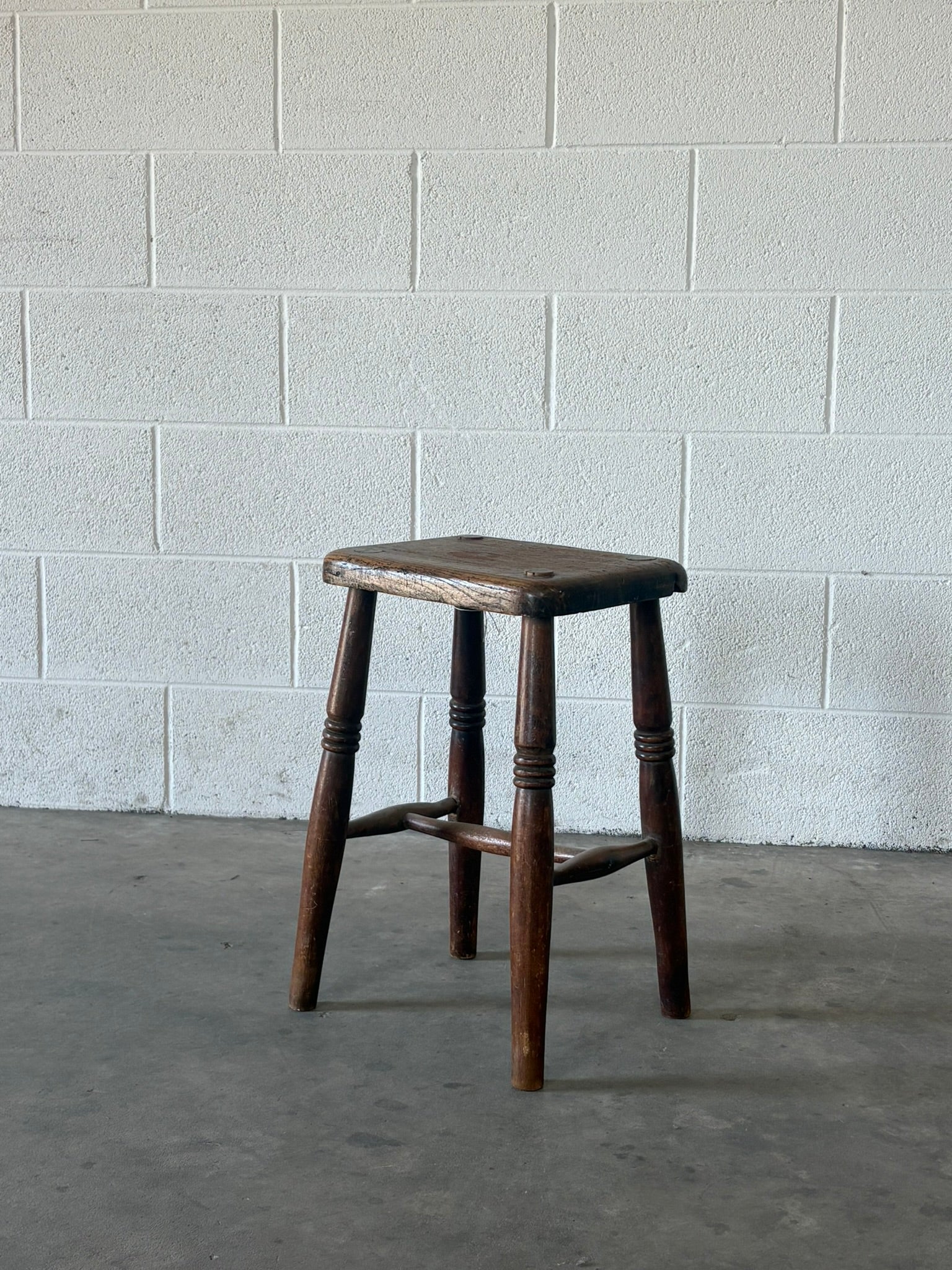 Antique Oak English Stool