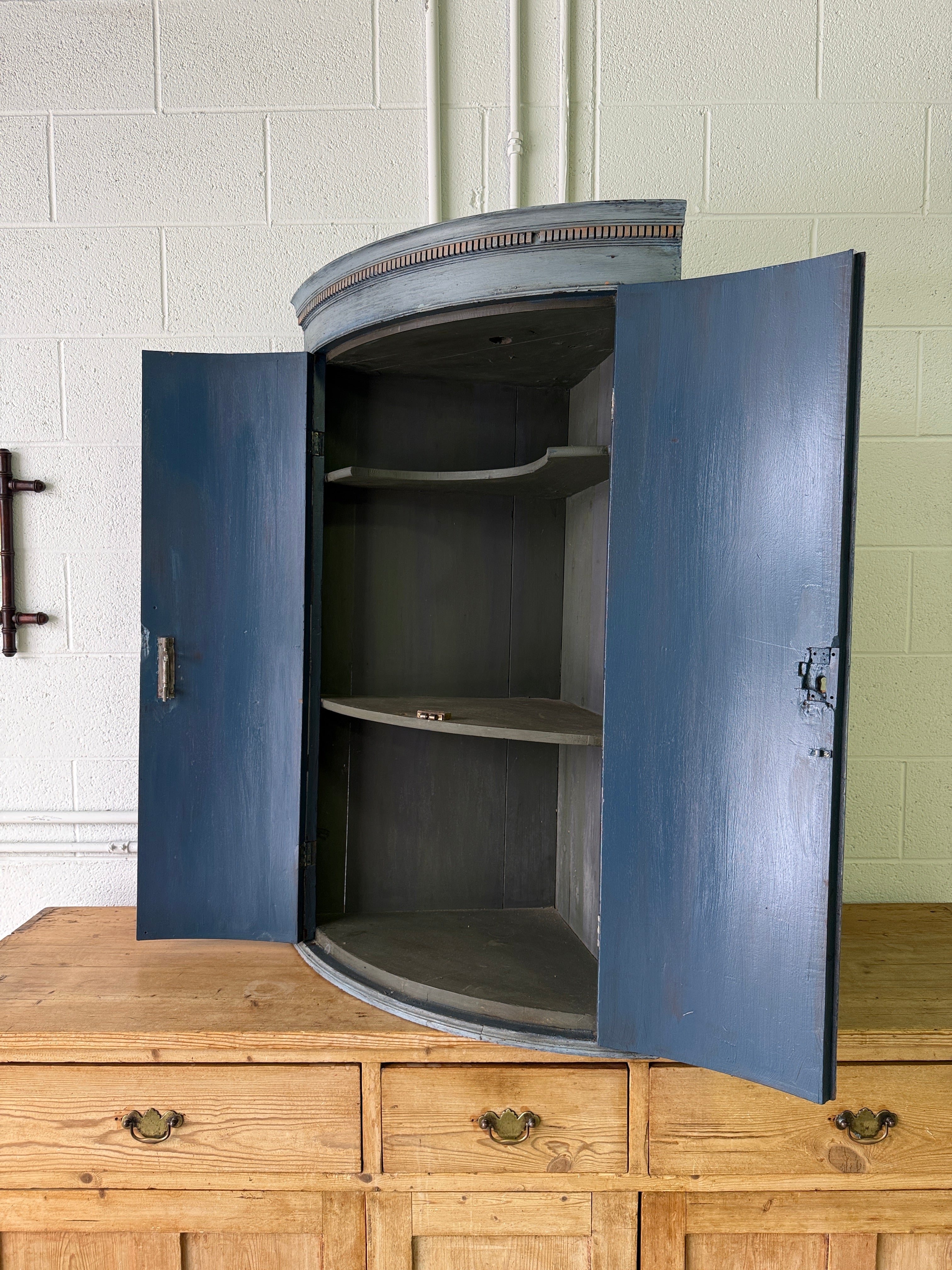 Antique Swedish corner cabinet