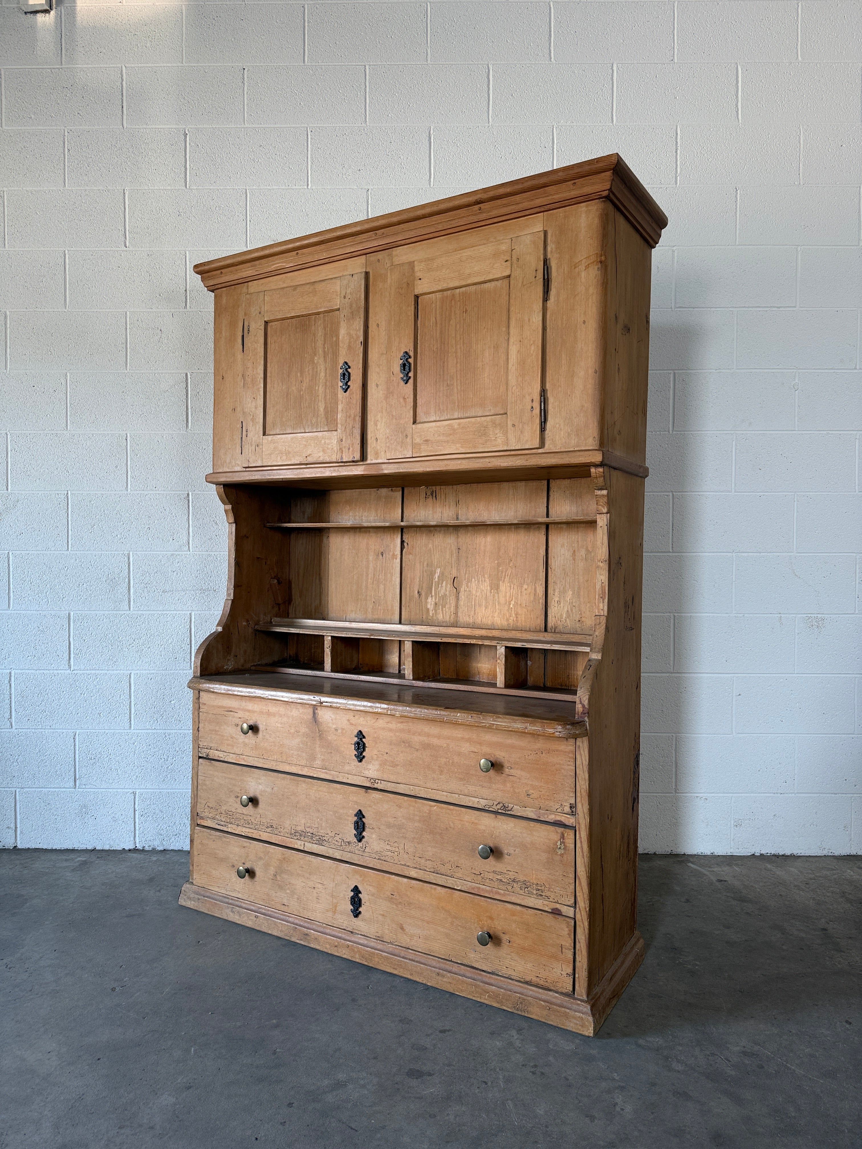 Antique Pine Hutch or Kitchen Cupboard