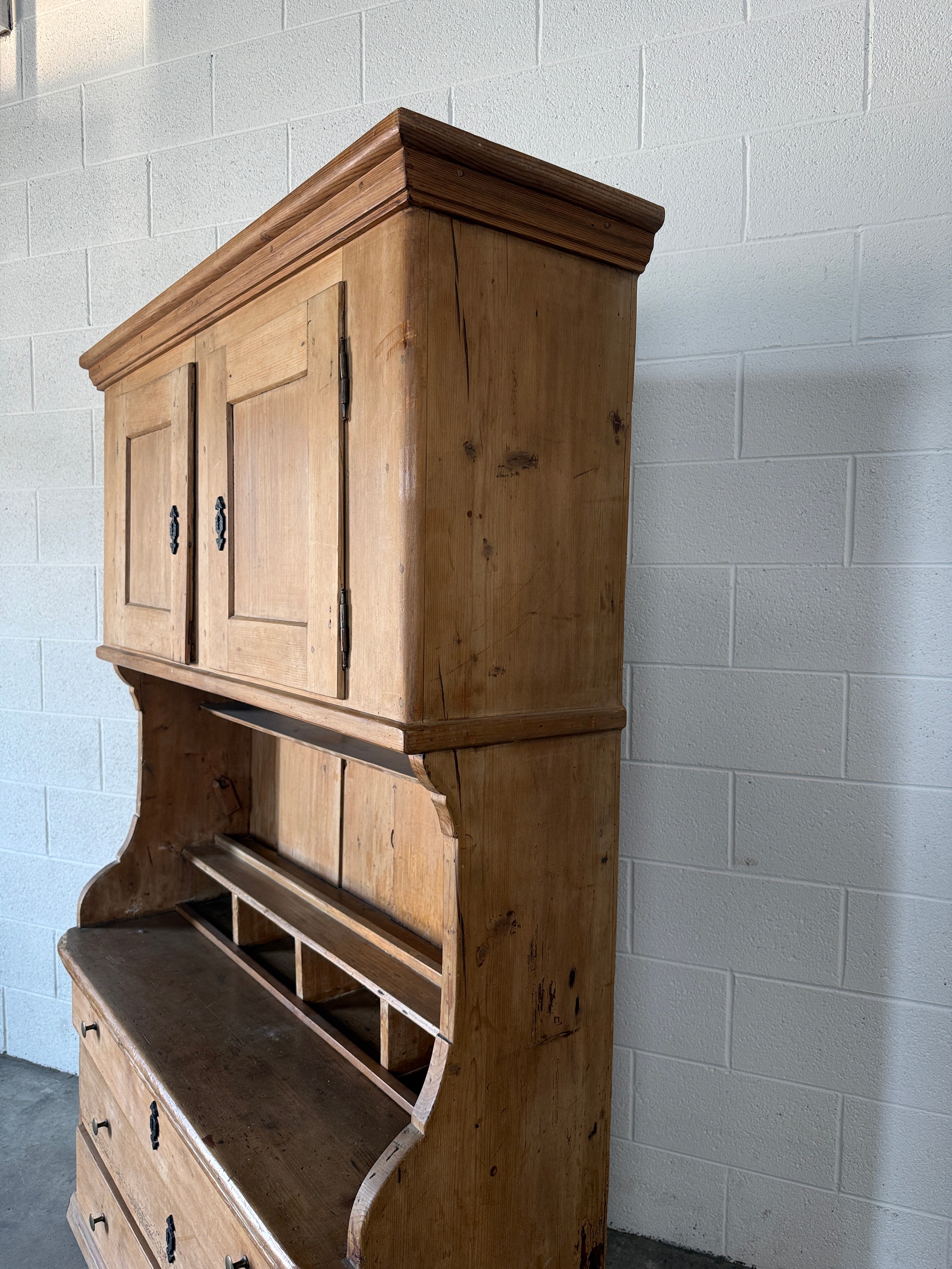 Antique Pine Hutch or Kitchen Cupboard