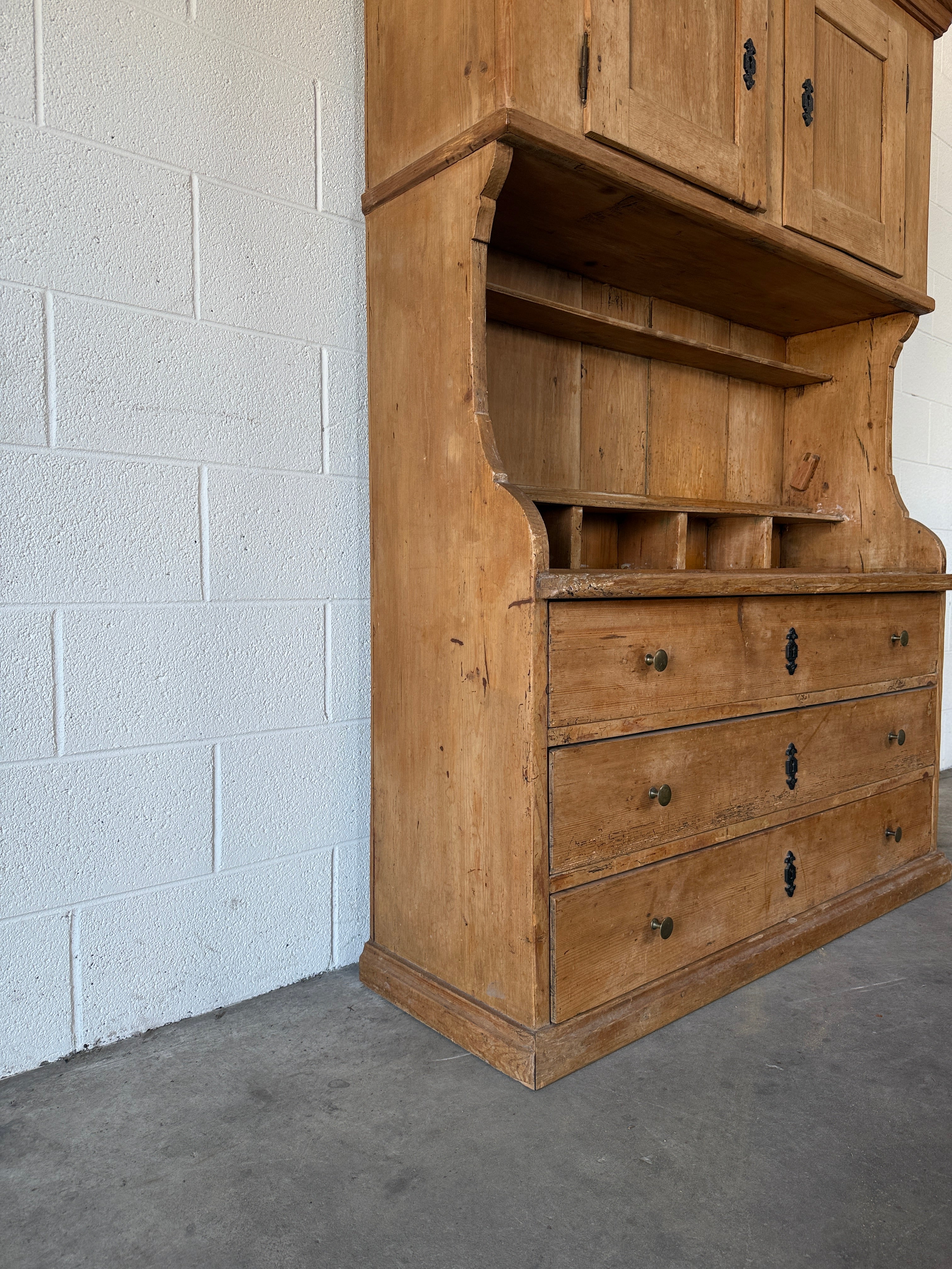 Antique Pine Hutch or Kitchen Cupboard