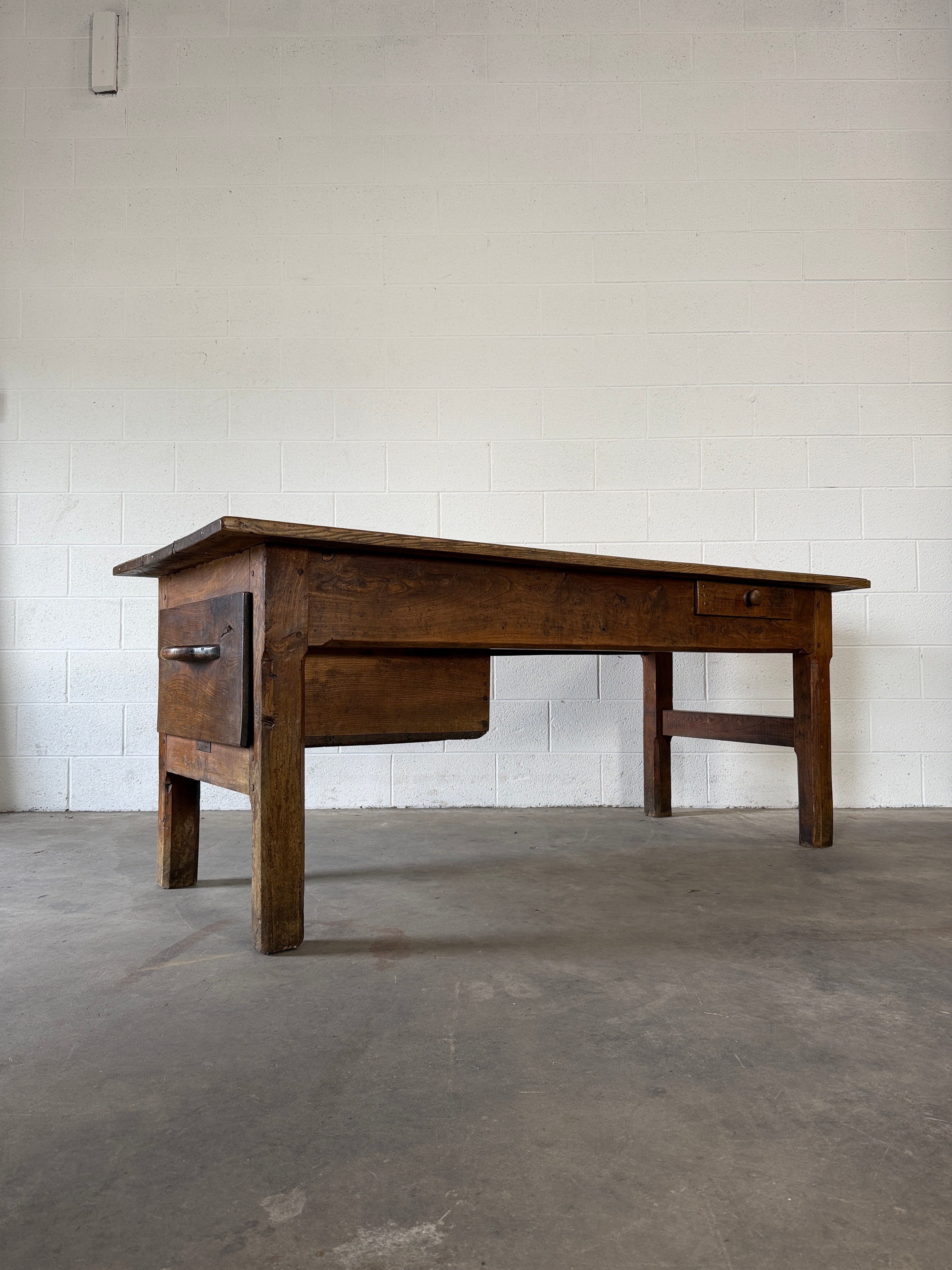 Antique French Bakers Table with proofing drawer