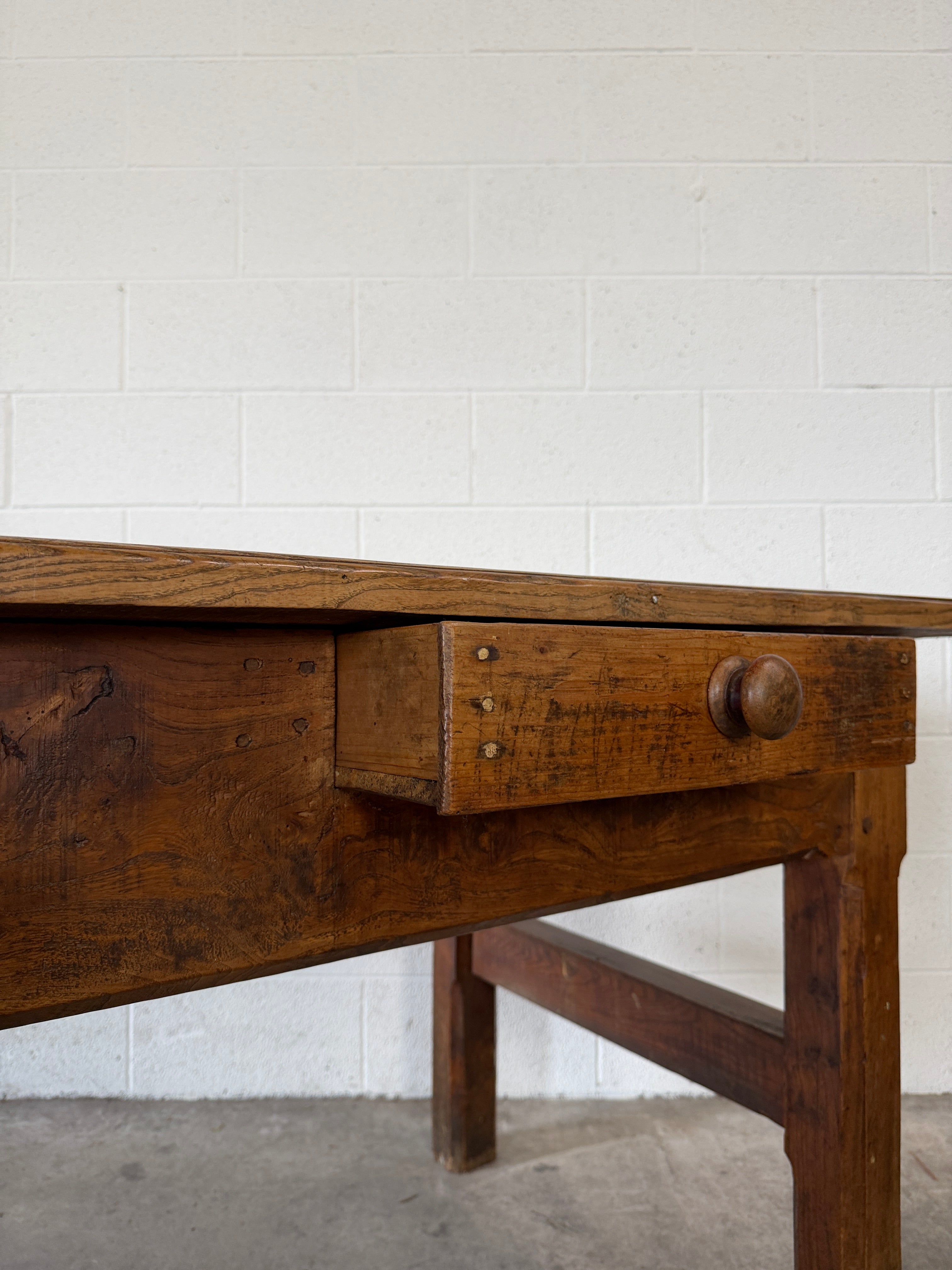 Antique French Bakers Table with proofing drawer