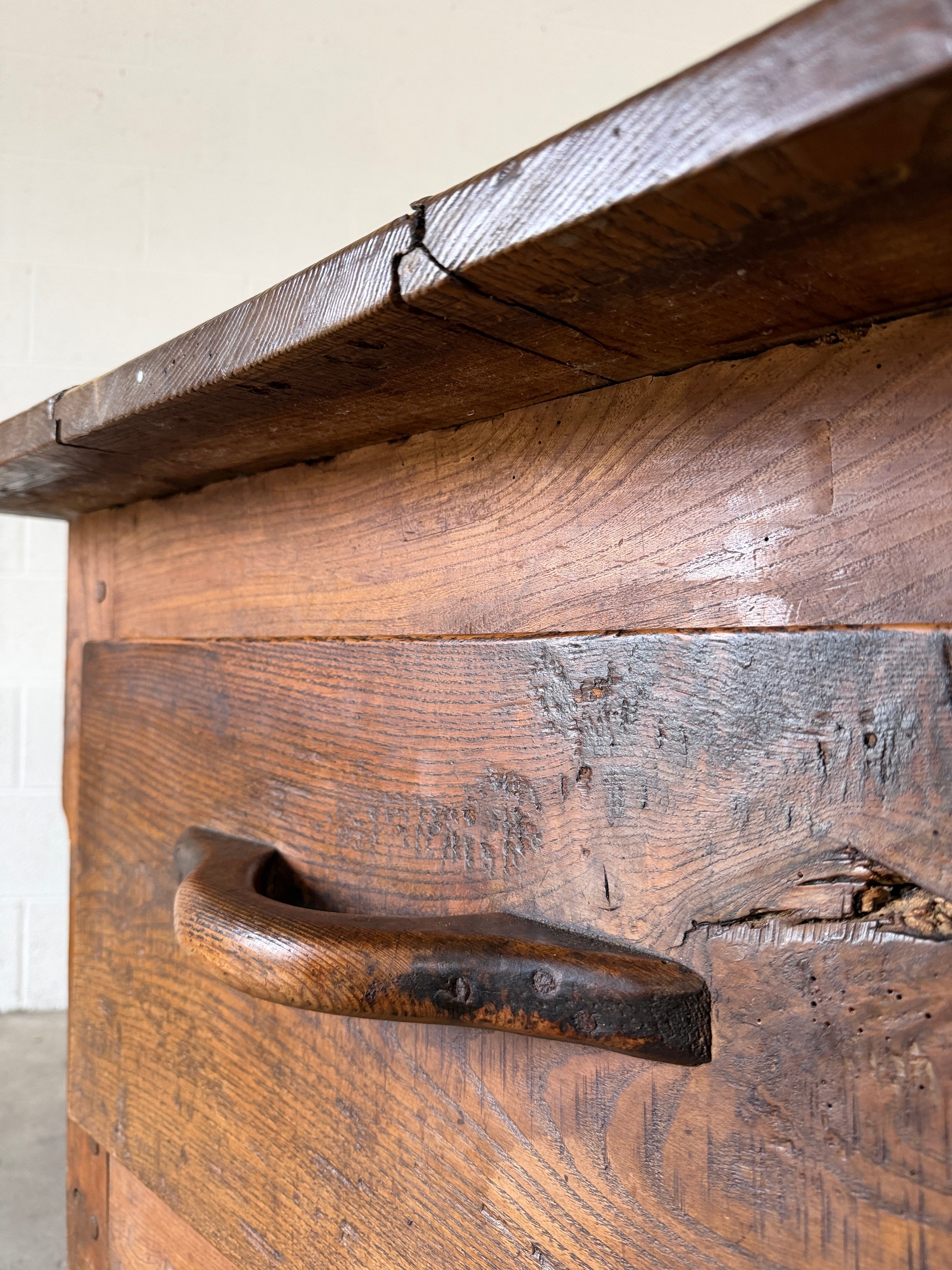 Antique French Bakers Table with proofing drawer