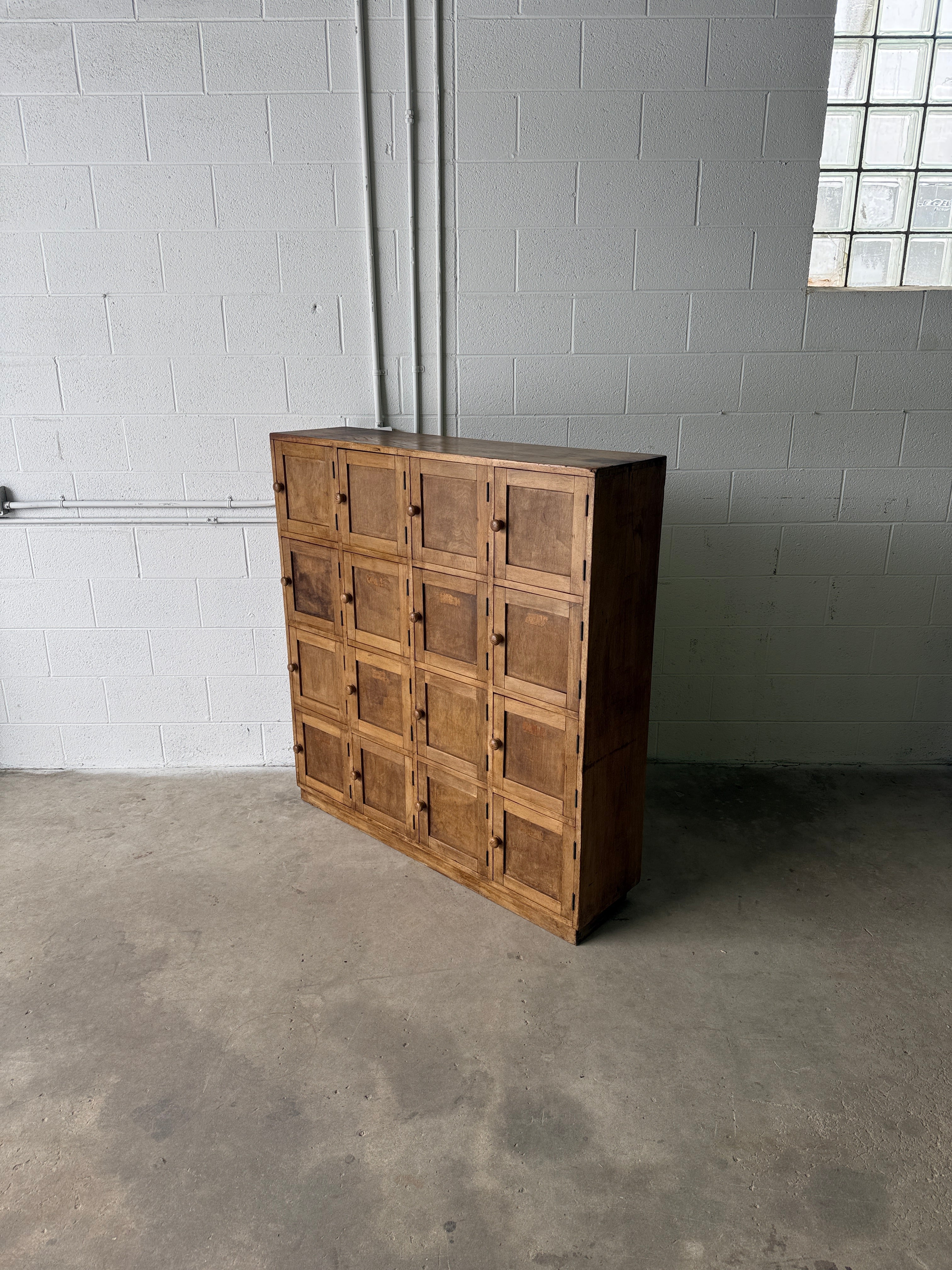 Late Victorian pine cubbies/lockers